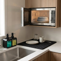 Everyday Mess-Free Kitchen Bundle – Soap Dispenser, Microwave Cover & Dish Drying Mat