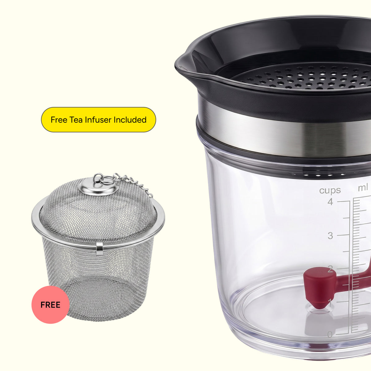 Kitchenpick Fat Separator 1000ml with Bottom Release