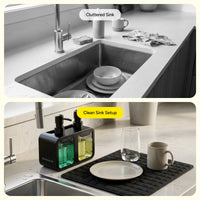Kitchen Sink Reset Bundle – 2-in-1 Soap Dispenser & Absorbent Dish Drying Mat