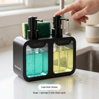 Kitchen Sink Reset Bundle – 2-in-1 Soap Dispenser & Absorbent Dish Drying Mat