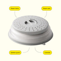 KitchenPick food cover with vent holes for safe microwave reheating