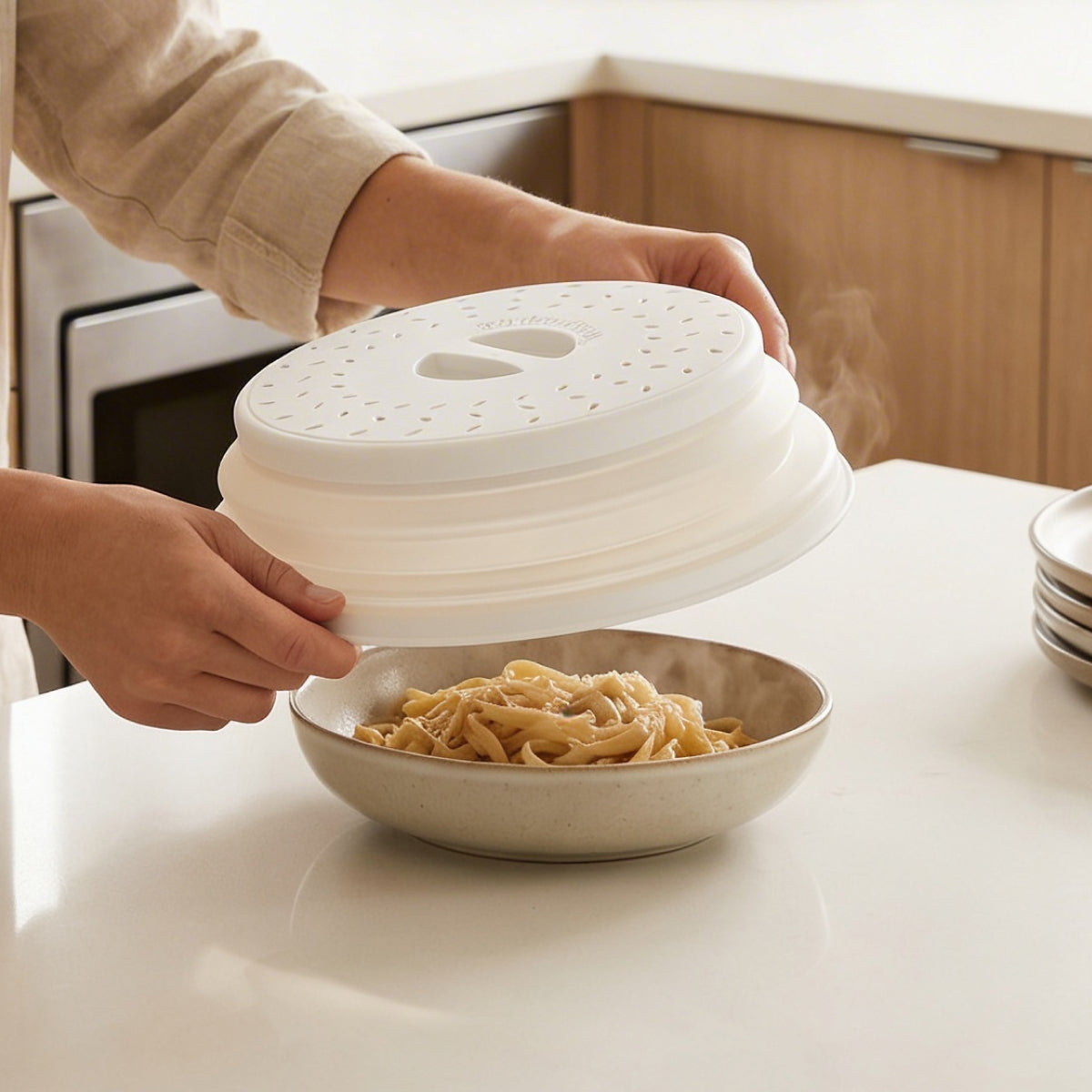 KitchenPick Microwave Splatter Cover, Microwave Cover for Food